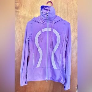 Lululemon purple zip up hoodie, size 6